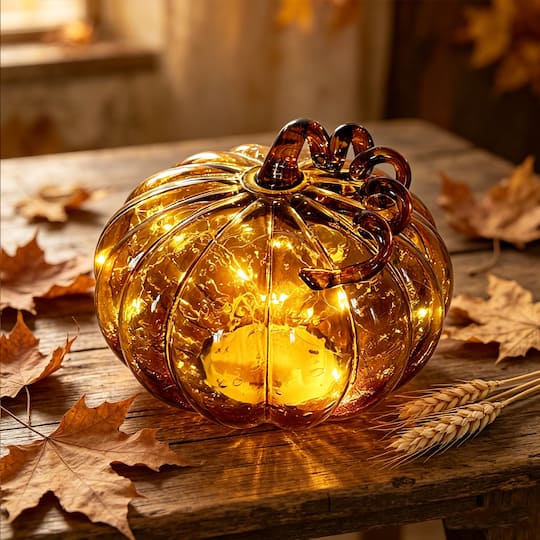 5" LED Glass Pumpkin Décor by Ashland®